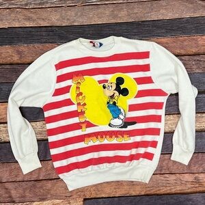 Vintage Mickey Mouse Cartoon Disney World Crewneck Sweatshirt